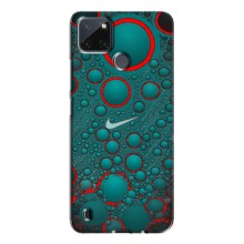 Силиконовый Чехол на Realme C21Y с картинкой Nike (Найк зеленый)