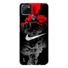 Силиконовый Чехол на Realme C21Y с картинкой Nike – Nike дым