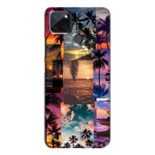 Силиконовый чехол с КАРТИНКАМИ лето для Realme C21Y (AlphaPrint) (Летний отпуск)