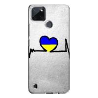Силиконовый Чехол на Realme C21Y (Я-Украина) (Украинская кардиограмма)