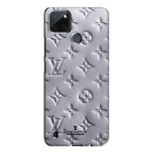 Текстурный Чехол Louis Vuitton для Realme C21Y – Белый ЛВ