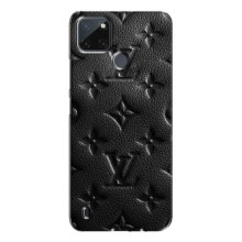 Текстурный Чехол Louis Vuitton для Realme C21Y (Черный ЛВ)