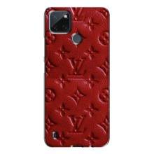Текстурный Чехол Louis Vuitton для Realme C21Y – Красный ЛВ