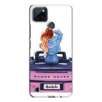 Силиконовый Чехол на Realme C21Y с картинкой Стильных Девушек (Девушка на машине)