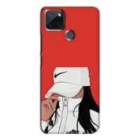 Силиконовый Чехол на Realme C21Y с картинкой Стильных Девушек (Девушка Nike)