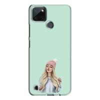 Силиконовый Чехол на Realme C21Y с картинкой Стильных Девушек (В шапке)