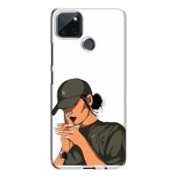 Силиконовый Чехол на Realme C21Y с картинкой Стильных Девушек (В зеленом)