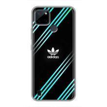 Чехлы Адидас для Realme C25Y (AlphaPrint) (Адидас с полосами)