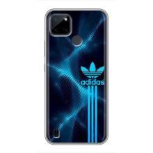Чехлы Адидас для Realme C25Y (AlphaPrint) (Синий Адидас)
