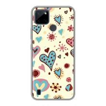 Чехлы для любимой на Реалми С25У (VPrint) (Сердечки)