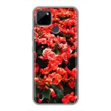Чохли з квітами для Realme C25Y (VPrint) (Квіти червоні)