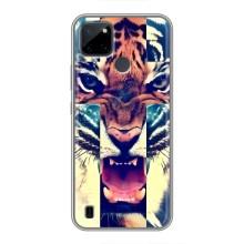 Чехлы с изображением разных животных для Realme C25Y (Яркий Тигр)