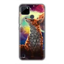 Чехлы с картинкой Лисички для Realme C25Y (VPrint) (Лисица в космосе)