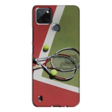 Чехлы с принтом Спортивная тематика для Realme C25Y (Ракетки теннис)