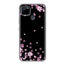 Чохол для Реалмі С25У - з принтом (Дизайнерські) (AlphaPrint) (Квіти маленькі)