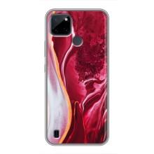 Чохол для Реалмі С25У - з принтом (Дизайнерські) (AlphaPrint) (Мрамор червоний)