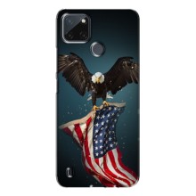 Чехол Флаг USA для Realme C25Y – Орел и флаг