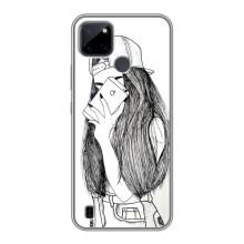 Чехол с печатью для Realme C25Y - (Мода) (AlphaPrint) (Фото девочки)