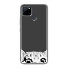 Чехол на Реалми С25У с Котами (VPrint) (Выглядывает кот)