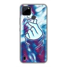 Чохол з принтом для Realme C25Y (AlphaPrint - Знак сердечка)