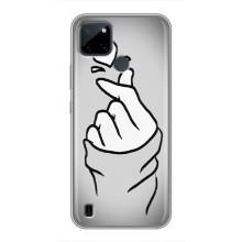 Чохол з принтом для Realme C25Y (AlphaPrint - Знак сердечка)