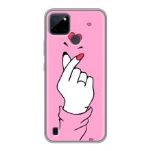 Чохол з принтом для Realme C25Y (AlphaPrint - Знак сердечка)