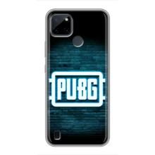 Чехол PUBG для Реалми С25У (AlphaPrint) (Лого PUBG)