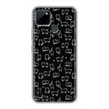 Чехол с принтом для Realme C25Y (AlphaPrint) Модные коты (Меленькие котики)