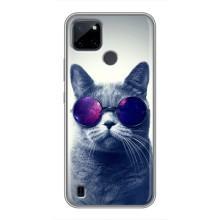 Чехол с принтом для Realme C25Y (AlphaPrint) Модные коты (Стильный кот)