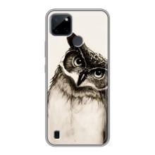 Чехол с птицами на Realme C25Y (VPrint) (Сова)