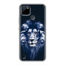 Чехол со Львом для Realme C25Y (VPrint) (Синий Лев)