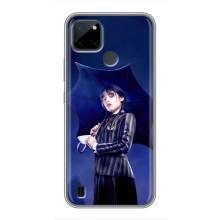 Чехлы Венсдей на Realme C25Y Уэнсдей (AlphaPrint) (Уэнздей с зонтом)