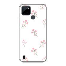 Чохол з розовим принтом для Realme C25Y – Рожеві квіти