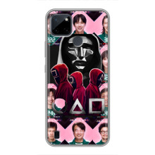 Чехол Гра в кальмара для Realme C25Y – Персонажи игры кальмара