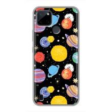 Космические Чехлы для Реалми С25У (VPrint) (Рисованные планеты)