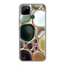Мраморный чехол на Realme C25Y (VPrint) (Радужный Мрамор)
