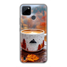 Чехол с уникальным дизайном «Осень с кофе» для Realme C25Y – Кофе на природе