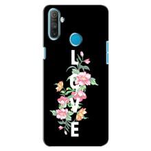 Чехлы для любимой на Реалми С3 (VPrint) (Цветы LOVE)