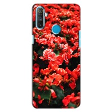 Чехлы с Цветами для Realme C3 (VPrint) (Цветы красные)