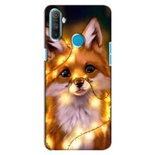Чехлы с картинкой Лисички для Realme C3 (VPrint) (Лисичка в гирляндах)