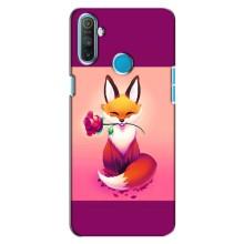 Чехлы с картинкой Лисички для Realme C3 (VPrint) (Лисичка с розочкой)
