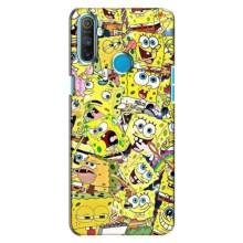 Чехол Губка Боб для Реалми С3 – Эмоции Спанч Боба