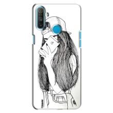 Чехол с печатью для Realme C3 - (Мода) (AlphaPrint) (Фото девочки)
