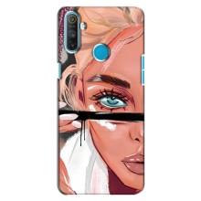 Чехол с печатью для Realme C3 - (Мода) (AlphaPrint) (Макияж)