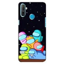 Чехол Амонг Ас для Realme C3 (AlphaPrint) (Скины в космосе)