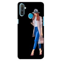 Чехол с картинкой Модные Девчонки Realme C3 (Девушка со смартфоном)