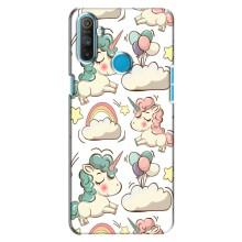 Чехол для Реалми С3 - (Единорожки - Новинки) (AlphaPrint) (Единорожки)