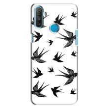 Чехол с птицами на Realme C3 (VPrint) (Ласточки)