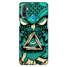 Чехол с птицами на Realme C3 (VPrint) (Сова с глазом)