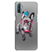 Чехол (ТПУ) Милые собачки для Realme C3 – Бульдог в очках